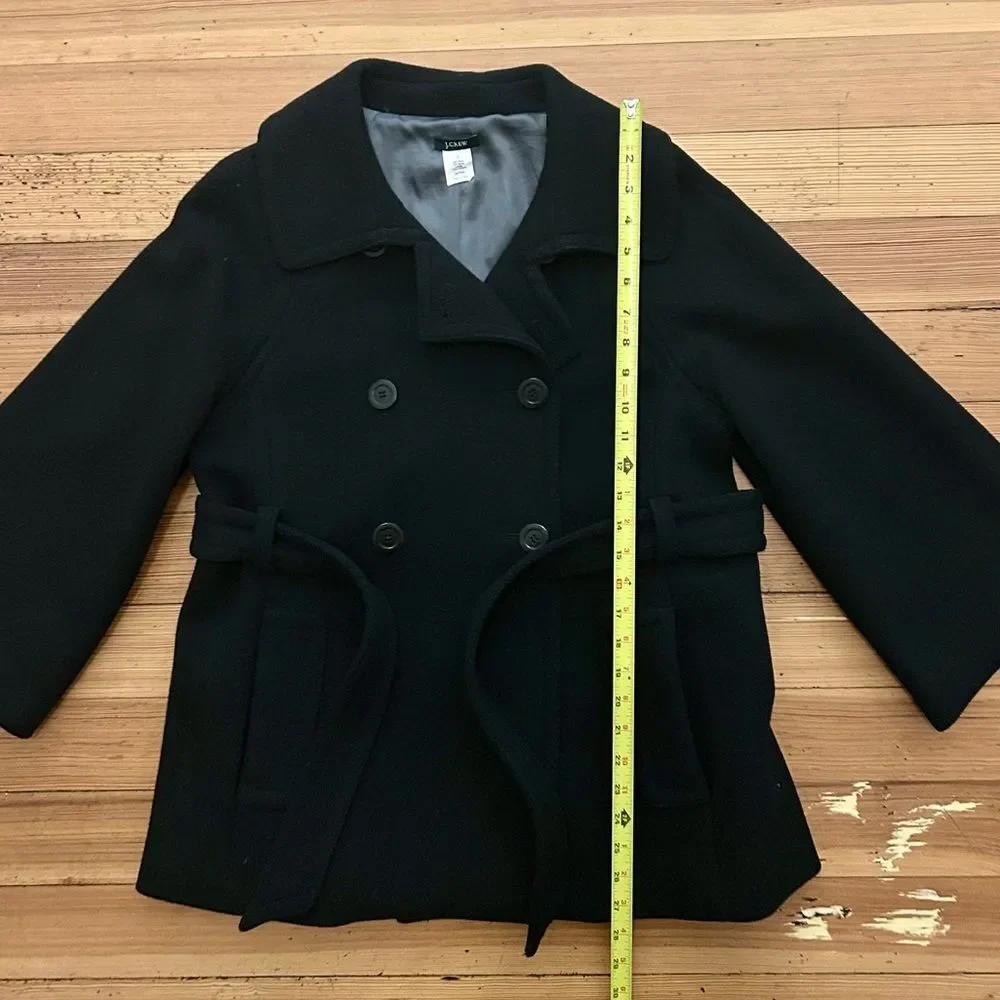 J.Crew black Sadie coat. Size 12. - Picture 4 of 12